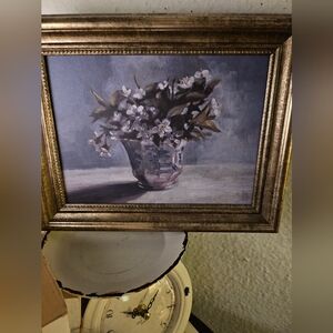 Elegant Gold Framed Floral Art Print